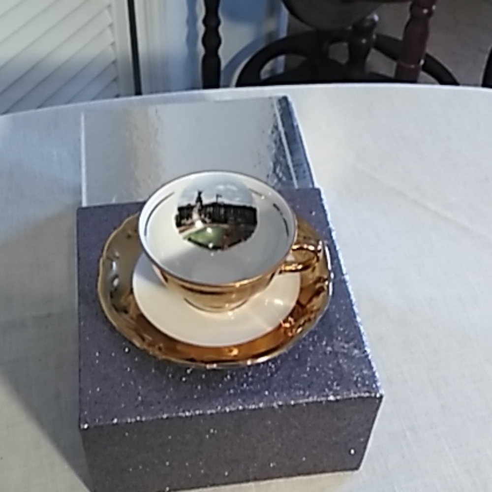 Tirschenreuth Gold Demitasse Cup And Saucer